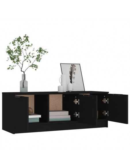 Mobile Porta TV Nero 102x35x36,5 cm in Legno Multistrato