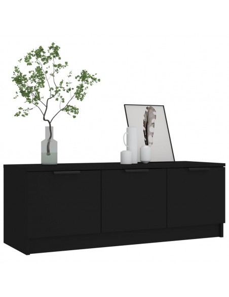 Mobile Porta TV Nero 102x35x36,5 cm in Legno Multistrato