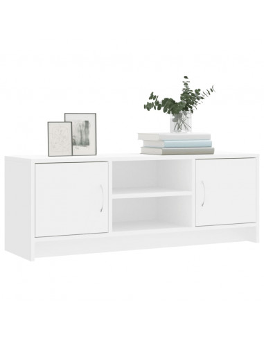 Mobile Porta TV Bianco 102x30x37,5 cm in Legno Multistrato