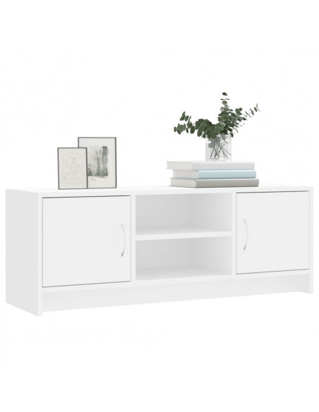 Mobile Porta TV Bianco 102x30x37,5 cm in Legno Multistrato