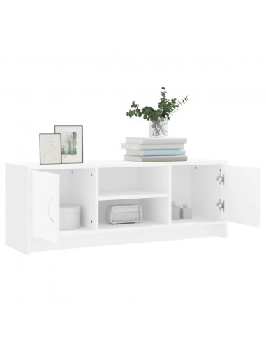 Mobile Porta TV Bianco 102x30x37,5 cm in Legno Multistrato