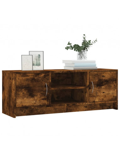 Mobile TV Rovere Fumo 102x30x37,5 cm in Legno Multistrato