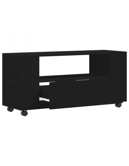 Mobile Porta TV Nero 102x34,5x43 cm in Legno Multistrato
