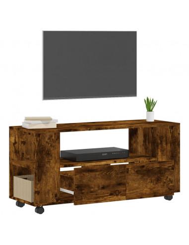 Mobile TV Rovere Fumo 102x34,5x43 cm in Legno Multistrato