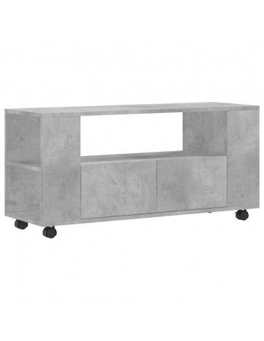 Mobile Porta TV Grigio Cemento 102x34,5x43cm Legno Multistrato