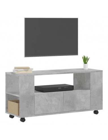 Mobile Porta TV Grigio Cemento 102x34,5x43cm Legno Multistrato