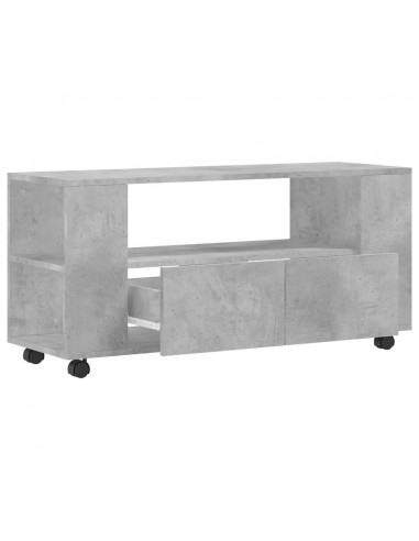 Mobile Porta TV Grigio Cemento 102x34,5x43cm Legno Multistrato