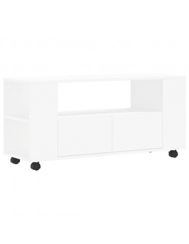 Mobile Porta TV Bianco 102x34,5x43 cm in Legno Multistrato