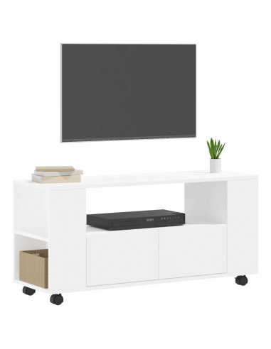 Mobile Porta TV Bianco 102x34,5x43 cm in Legno Multistrato