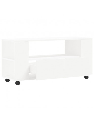 Mobile Porta TV Bianco 102x34,5x43 cm in Legno Multistrato