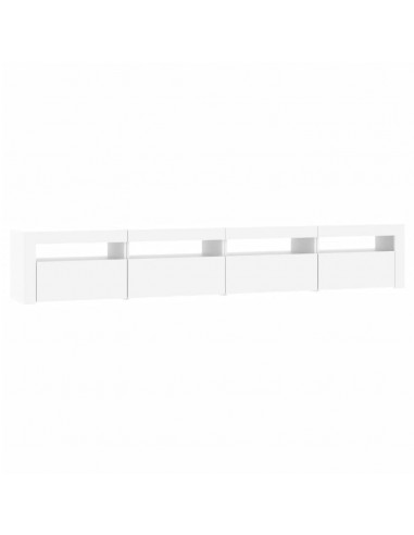 Mobile Porta TV con Luci LED Bianco 240x35x40 cm