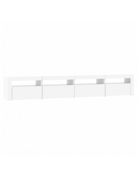 Mobile Porta TV con Luci LED Bianco 240x35x40 cm