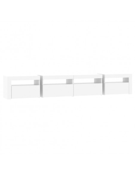 Mobile Porta TV con Luci LED Bianco 240x35x40 cm