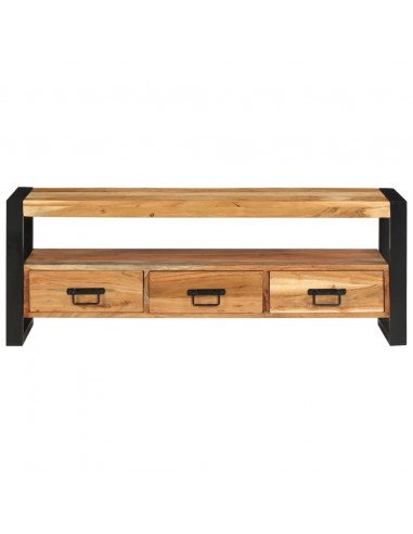 Mobile Porta TV 120x30x45 cm in Legno Massello di Acacia