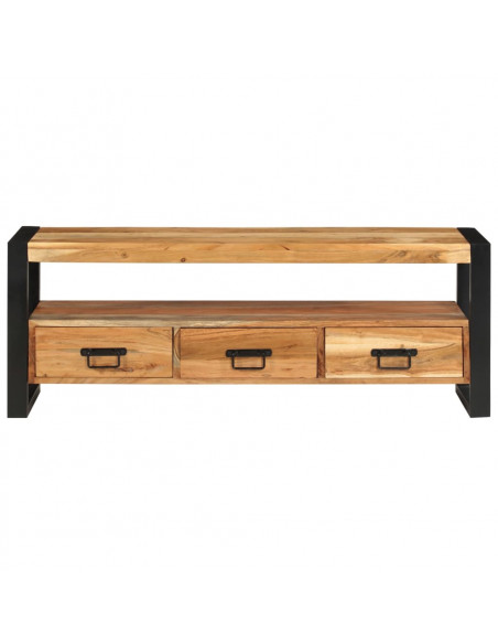 Mobile Porta TV 120x30x45 cm in Legno Massello di Acacia