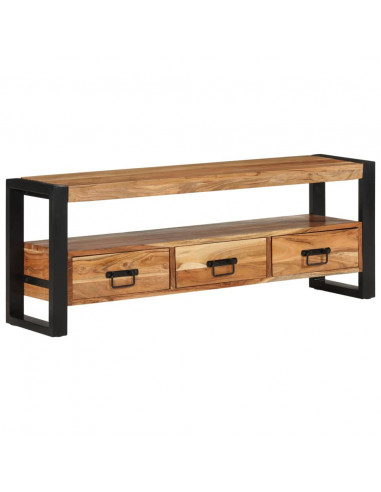 Mobile Porta TV 120x30x45 cm in Legno Massello di Acacia