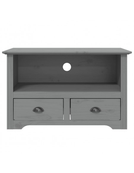 Mobile TV 2 Cassetti BODO 91x43x56cm Legno Massello Pino Grigio