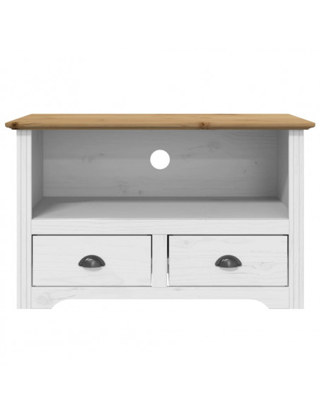 Mobile TV 2Cassetti BODO 91x43x56cm Legno Massello Pino Marrone