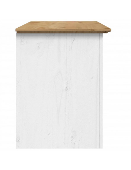 Mobile TV 2Cassetti BODO 91x43x56cm Legno Massello Pino Marrone