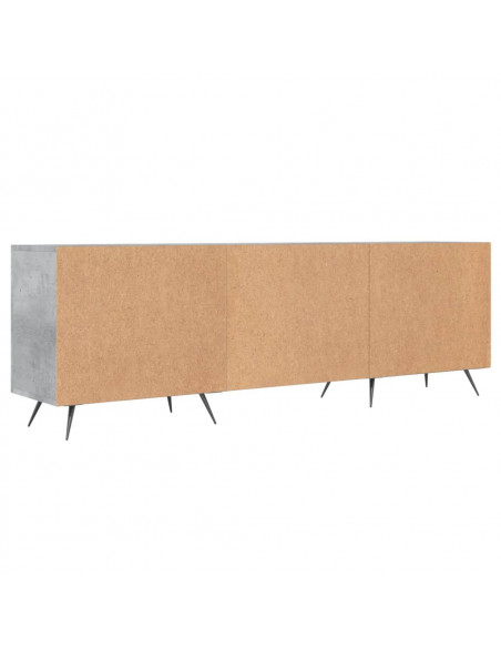 Mobile Porta TV Grigio Cemento 150x30x50cm in Legno Multistrato