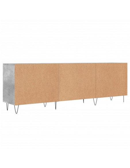 Mobile Porta TV Grigio Cemento 150x30x50cm in Legno Multistrato