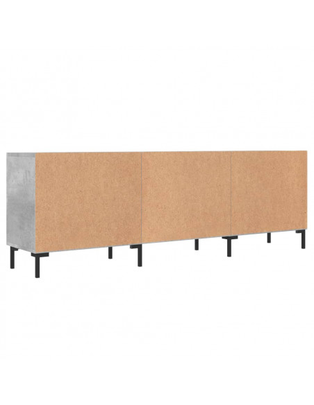 Mobile Porta TV Grigio Cemento 150x30x50cm in Legno Multistrato
