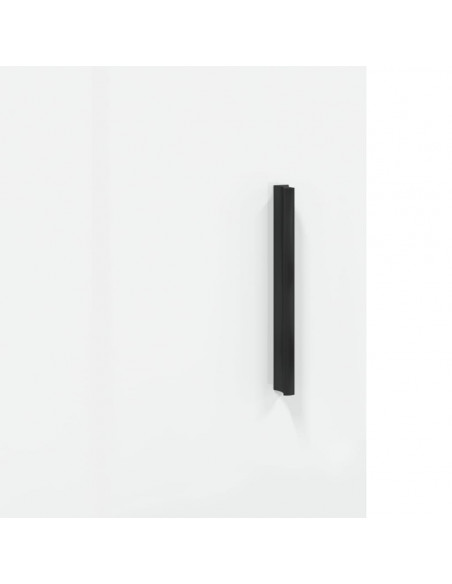 Mobile Porta TV Bianco Lucido 150x30x50 cm in Legno Multistrato