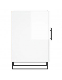 Mobile Porta TV Bianco Lucido 150x30x50 cm in Legno Multistrato 2