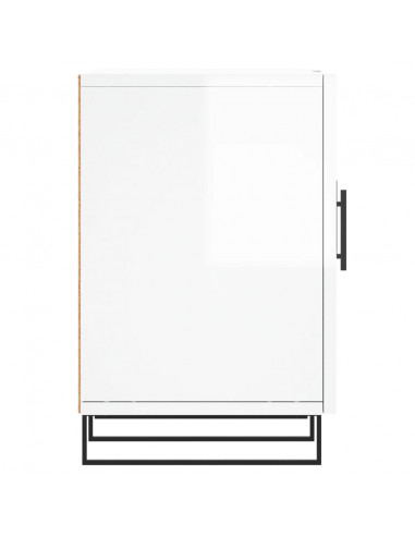 Mobile Porta TV Bianco Lucido 150x30x50 cm in Legno Multistrato