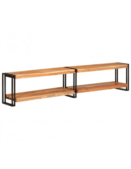 Mobile Porta TV 200x30x40 cm in Legno Massello di Acacia