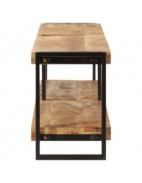 Mobile Porta TV 200x30x40 cm in Legno Massello di Mango