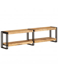 Mobile Porta TV 160x30x40 cm in Legno Massello di Mango 2