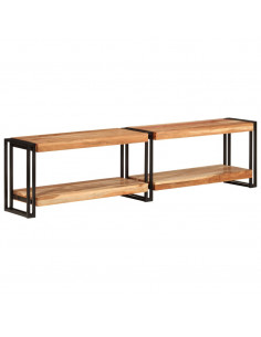 Mobile Porta TV 160x30x40 cm in Legno Massello di Acacia 2