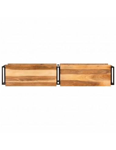 Mobile Porta TV 160x30x40 cm in Legno Massello di Acacia