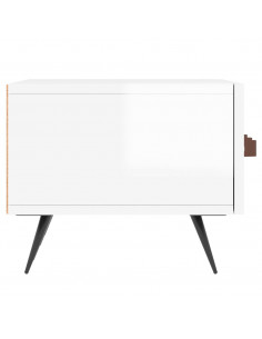 Mobile Porta TV Bianco Lucido 150x36x30 cm in Legno Multistrato 2