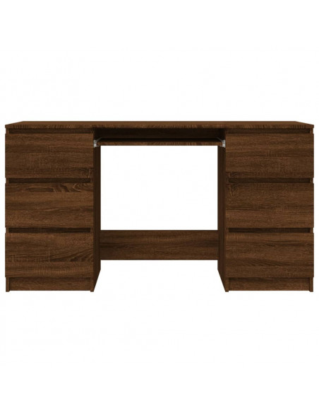 Scrivania Rovere Marrone 140x50x77 cm in Legno Multistrato