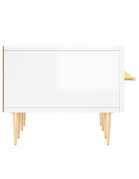 Mobile Porta TV Bianco Lucido 150x36x30 cm in Legno Multistrato