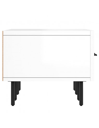 Mobile Porta TV Bianco Lucido 150x36x30 cm in Legno Multistrato