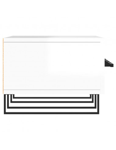 Mobile Porta TV Bianco Lucido 150x36x30 cm in Legno Multistrato