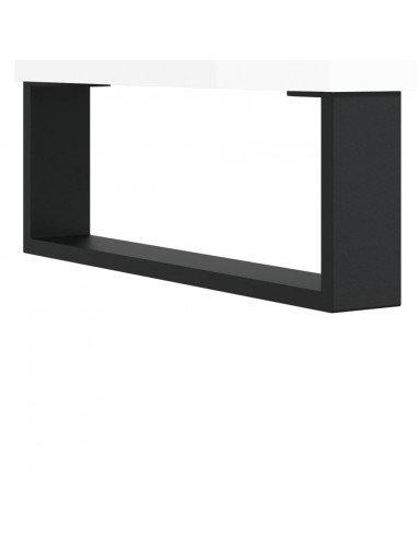 Mobile Porta TV Bianco Lucido 150x36x30 cm in Legno Multistrato