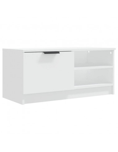 Mobile Porta TV Bianco 80x35x36,5 cm in Legno Multistrato