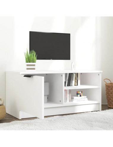 Mobile Porta TV Bianco 80x35x36,5 cm in Legno Multistrato