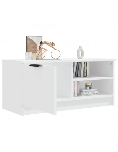Mobile Porta TV Bianco 80x35x36,5 cm in Legno Multistrato