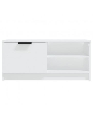 Mobile Porta TV Bianco 80x35x36,5 cm in Legno Multistrato