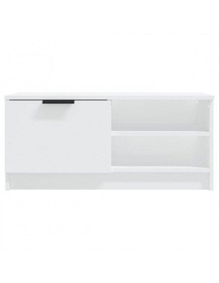 Mobile Porta TV Bianco 80x35x36,5 cm in Legno Multistrato
