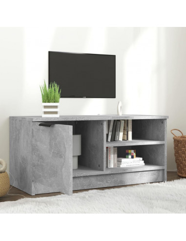 Mobile Porta TV Grigio Cemento 80x35x36,5 cm Legno Multistrato