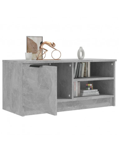 Mobile Porta TV Grigio Cemento 80x35x36,5 cm Legno Multistrato