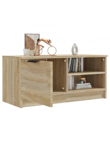 Mobile Porta TV Rovere Sonoma 80x35x36,5cm in Legno Multistrato