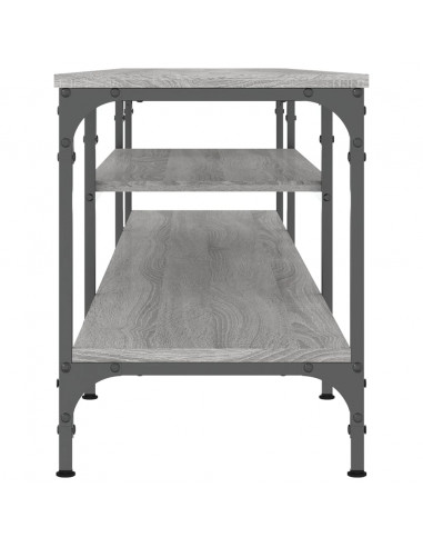 Mobile TV Grigio Sonoma 201x35x45 cm Legno Multistrato e Ferro