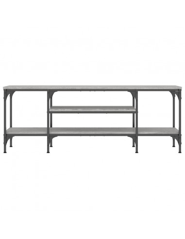 Mobile TV Grigio Sonoma 121x35x45 cm Legno Multistrato e Ferro